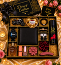 Diary of Emotions Luxury Couple Gift Hamper | Premium Black & Gold Gift Box for Him & Her