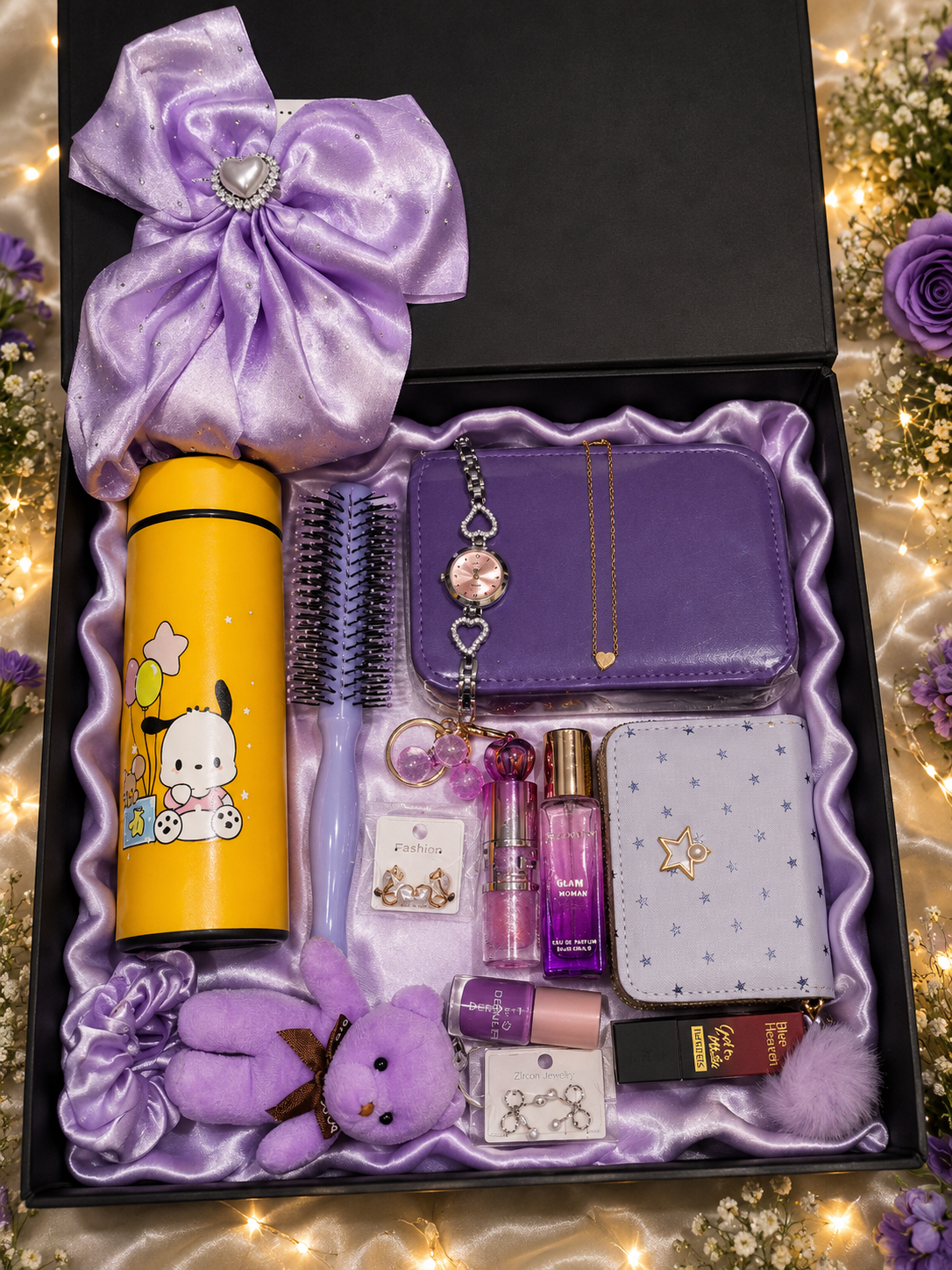 Purple Elegance Women’s Gift Hamper | 15-Piece Luxury Gift Box for Her