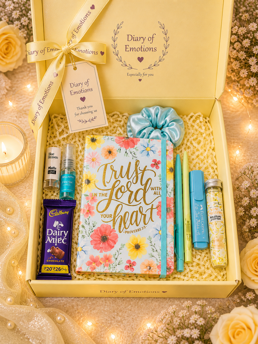 Diary of Emotions Yellow Gift Hamper 💛 | Aesthetic Premium Gift Box