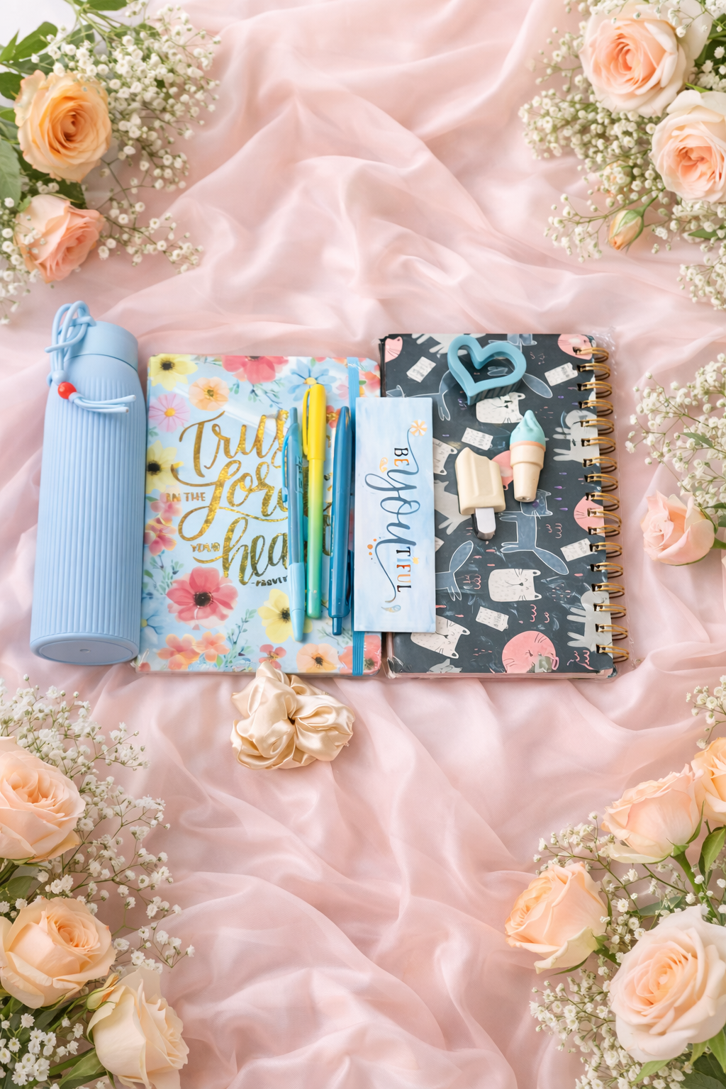 Dreamy Blue Aesthetic Gift Hamper | Cute Stationery & Self-Care Box