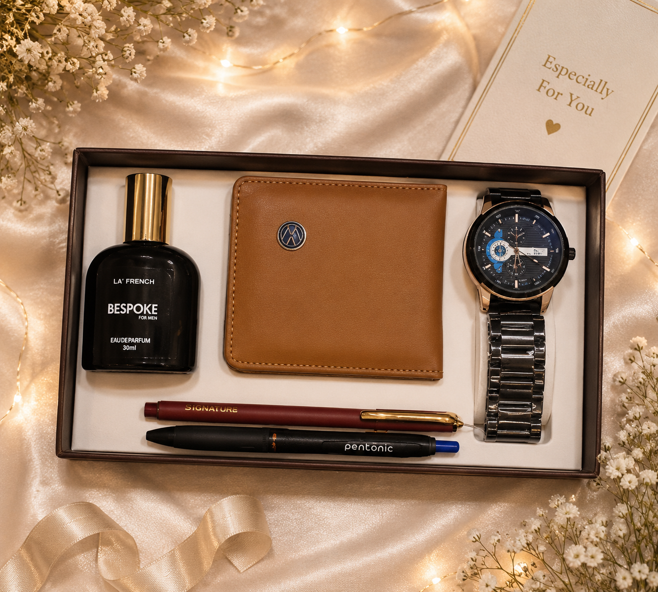 Premium Men's Gift Hamper | Wallet, Watch, Perfume & Pen Set
