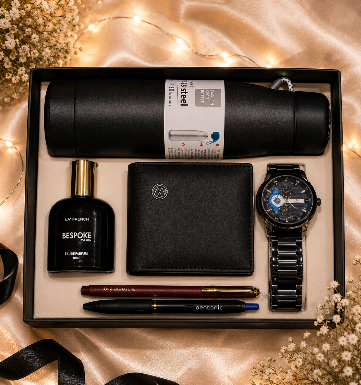 Premium Men's Executive Gift Hamper | Wallet, Watch, Perfume, Bottle & Pen Set