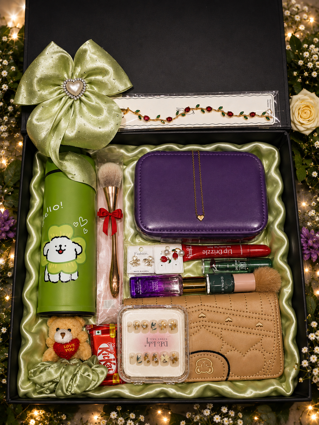 Green & Purple Luxury Gift Hamper for Her | Premium Women’s Gift Box