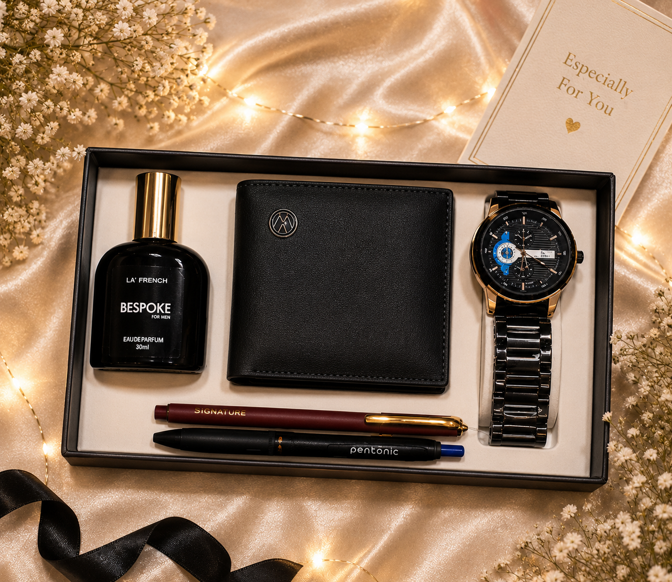 Premium Men's Gift Hamper | Wallet, Watch, Perfume & Pen Set